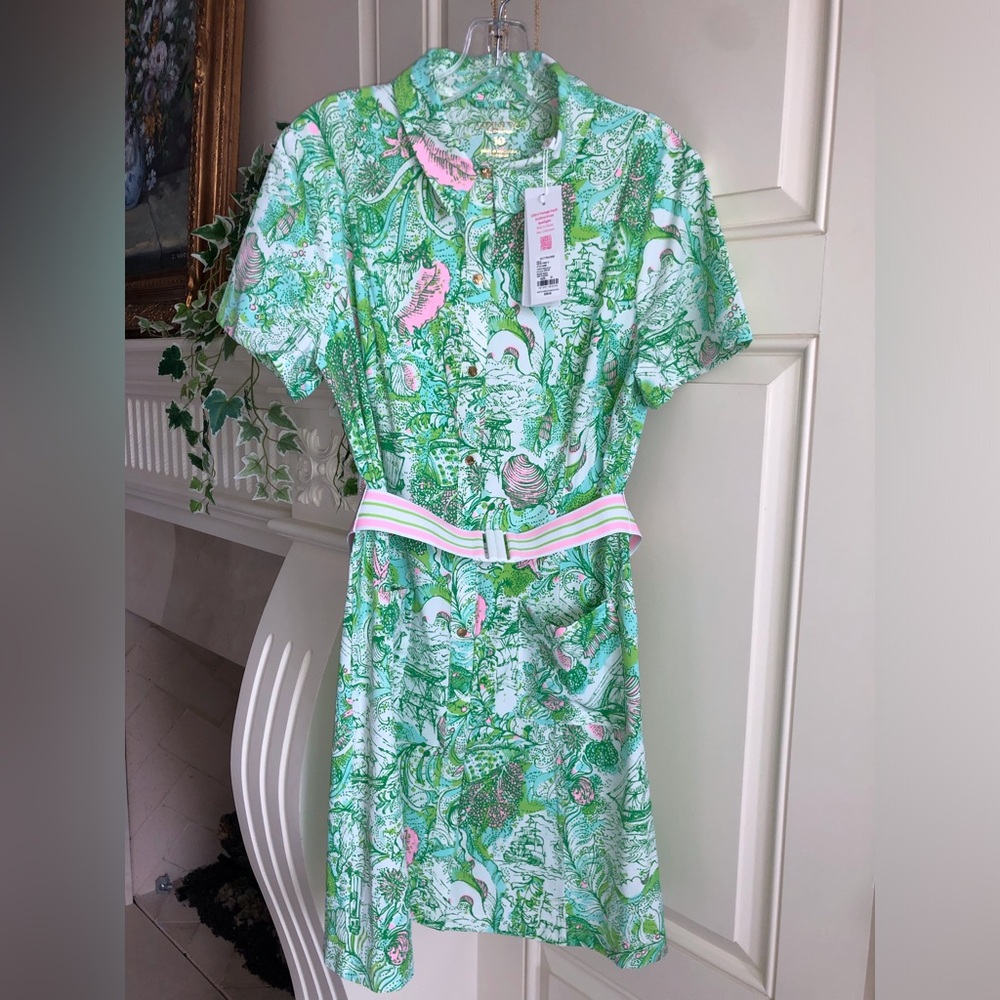 NWT Lilly Pulitzer Dominica Dress in Ship to Shore Size 10 - Picture 4 of 12